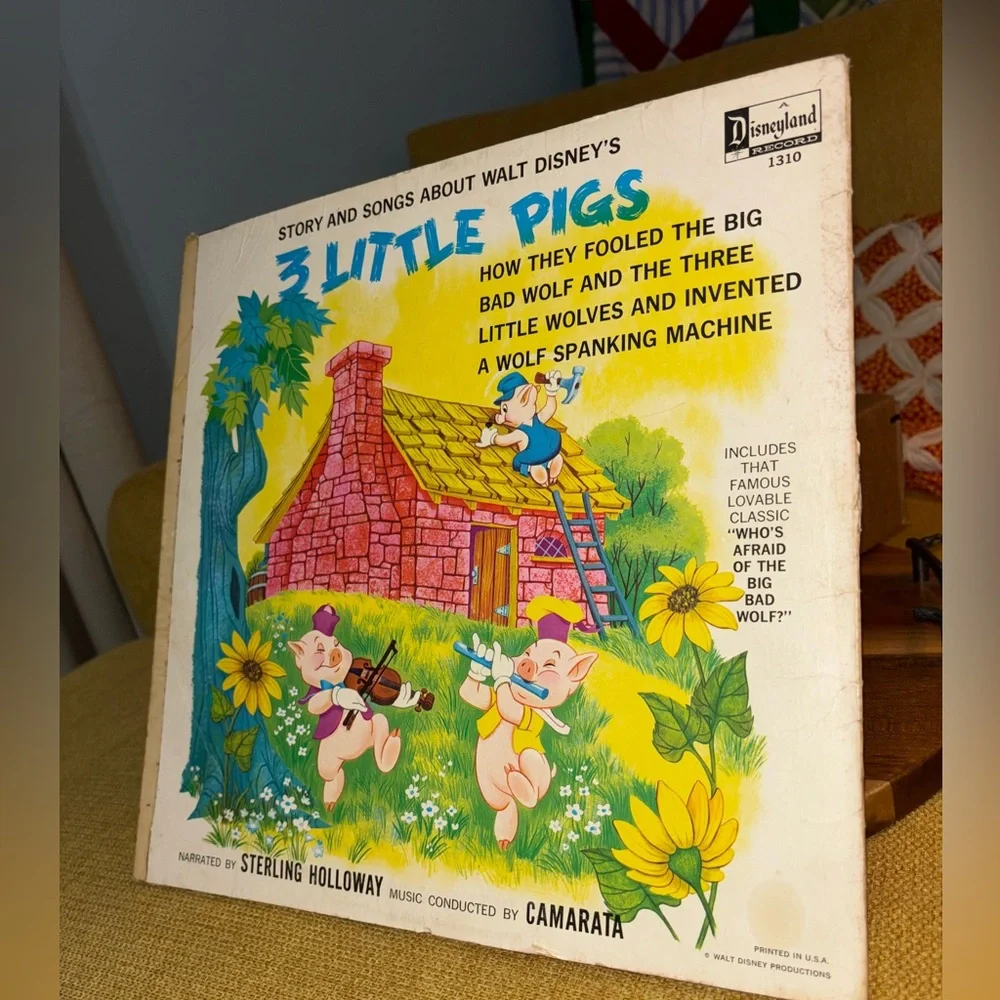 3 Little Pigs Disney Vinyl Record - Picture 2 of 4